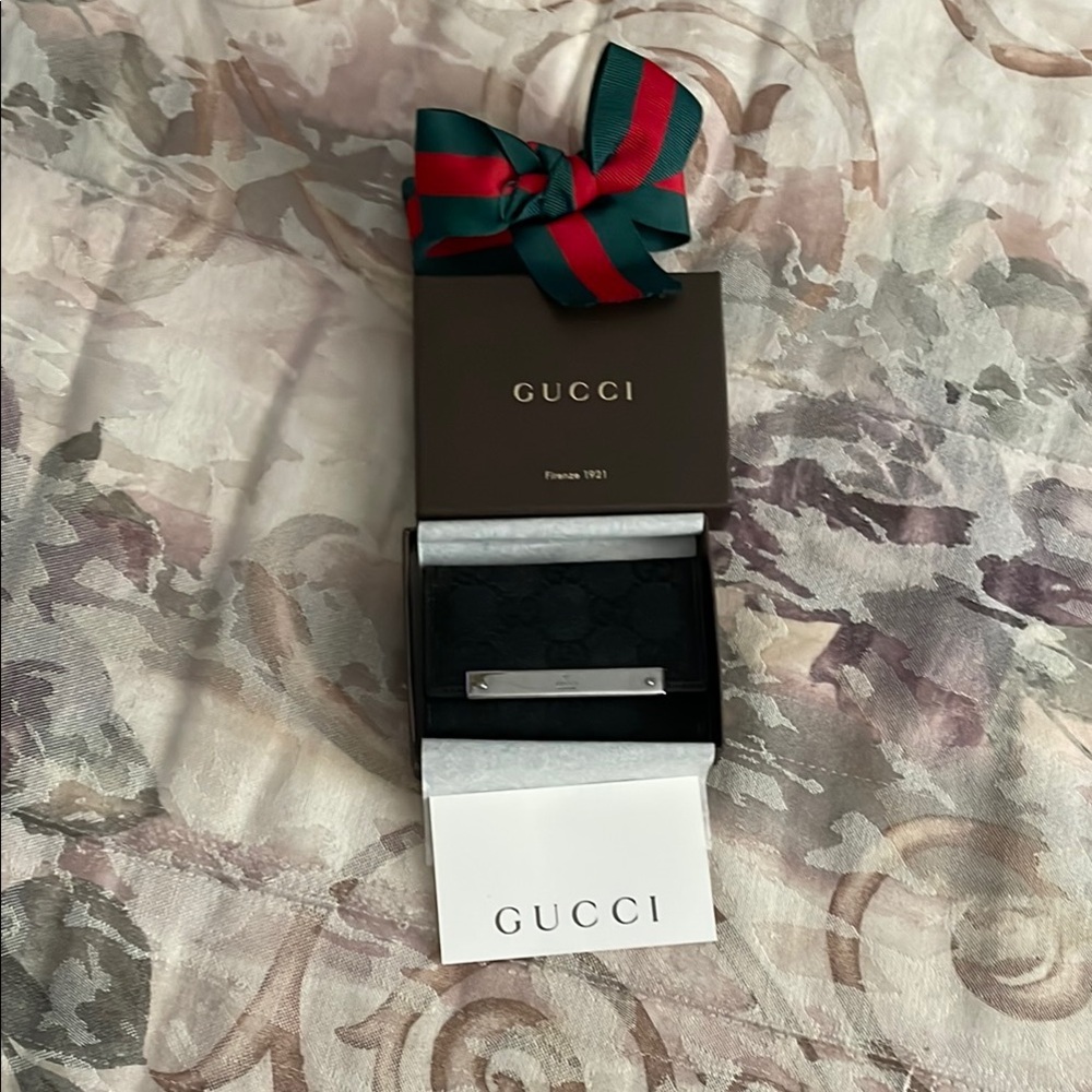 Gucci Black monogram Key and Card Holder Accessory